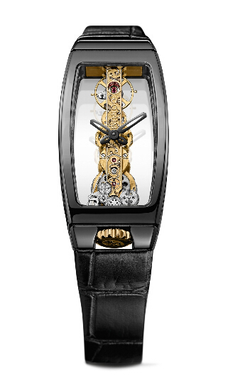 Corum Golden Bridge Miss Black Ceramic 2015 replica watch REF: B113/02624 - 113.110.15/0001 0000J Review